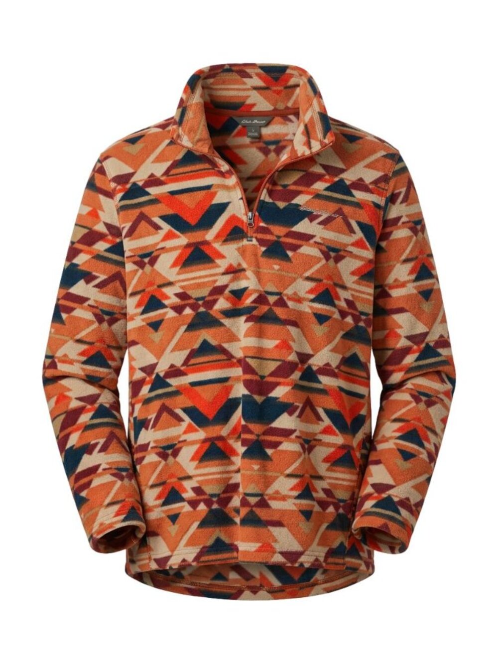 Eddie Bauer Men's XL Southwestern Geometric Fleece Quarter Zip Fall Pullover